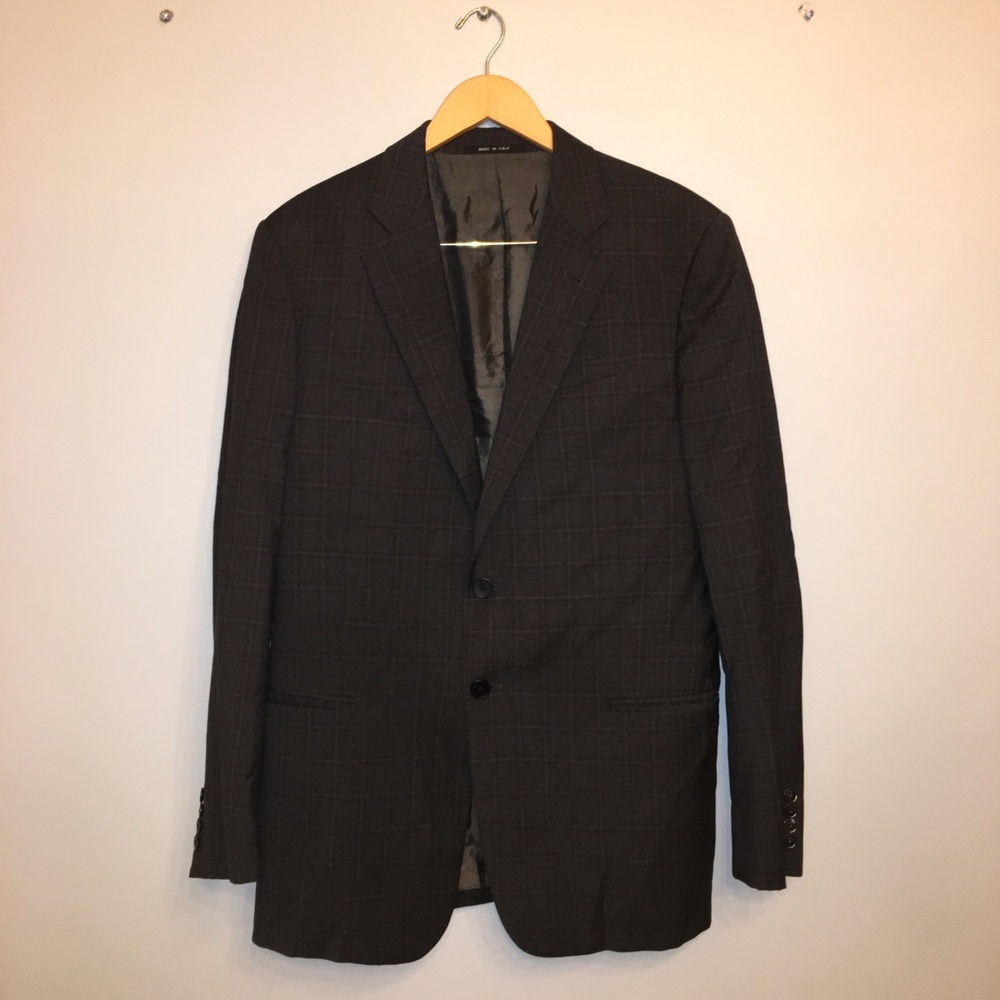 Armani Wool Windowpane Two Button Blazer - image 2